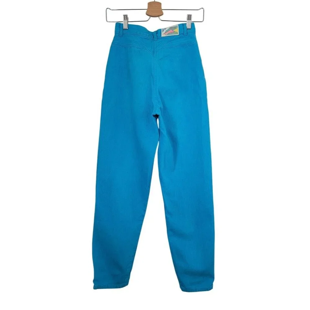 Vintage Gitano Express High-Waisted Blue Corduroy Pants Women's Size 5/6 - Picture 2 of 7